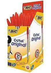Caja 50 Boligrafos Bic Rojo