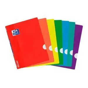 Oxford Libreta Grapada A4+ 48H Cuadro 5X5 Margen Tapa Plastica