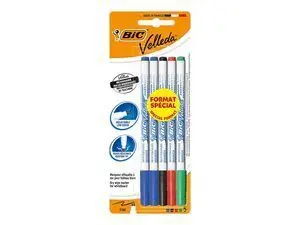 Bic Velleda Rotuladores Blister 5 Unidades Azul/Rojo/Verde/Negro