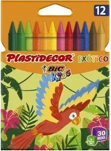 Bic 12 Ceras Plastidecor Colores Pastel