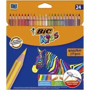 Bic Lapices de 24 Colores Evolucion Stripes