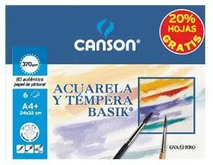 Guarro Sobre 6 Laminas Acuarela y Tempera Basik A4+