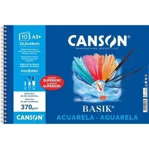 Bloc Papel Acuarela A3 10H 370Gr