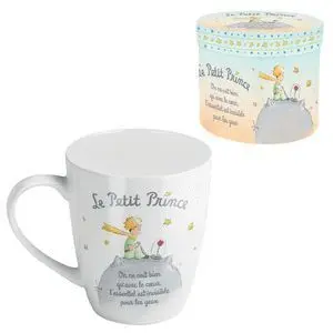 Enesco Taza el Principito Blanca Dibujo de Planeta con Rosa