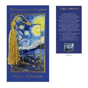 Enesco Marcapaginas Metal Noche Estrellada ( Van Gogh ) con Tarjeta Im
