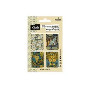 Kiub Blister 4 Marcapaginas Magneticos Art Deco