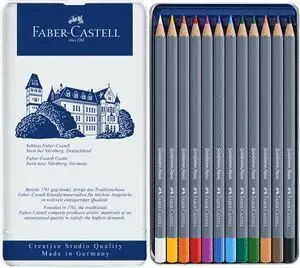 Faber Castell Lata 12 Lapices Acuarelables Goldfaber