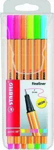 Stabilo Estuche 6 Boligrafos Colores Neon