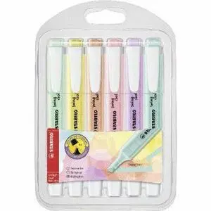 Stabilo Estuche 6 Marcadores Fluorescentes Pastel