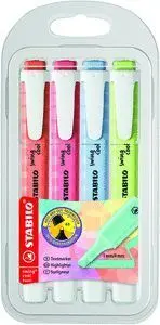 Stabilo Estuche 4 Marcadores Fluorescentes Pastel