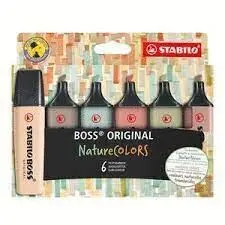 Stabilo Rotulador Boss Original Nature Colors 6 Colores