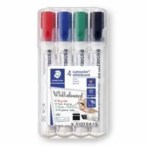 Staedtler Pack de 4 Rotuladores para Pizarra