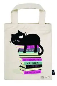 Moses Bolsa de Tela de Libros Ed The Cat With Books