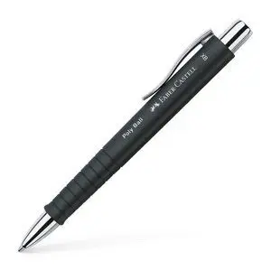 Faber Castell Boligrafo Poly Ball Xb Negro Tinta Azul