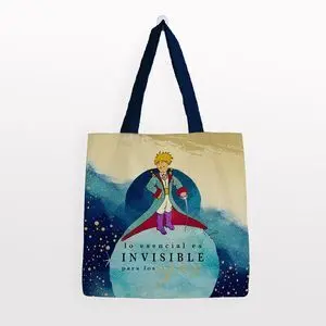 Premium Bolsa Algodon Lpp Grande-7 Azul con Capa
