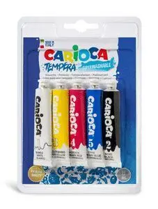 Tempera Carioca Tubo 12Ml 5 Colores