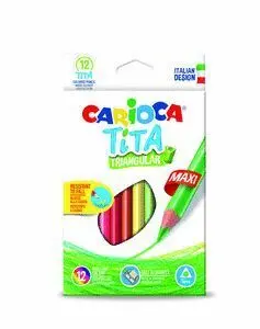 Carioca Caja 12 Lapices Colores Tita Triangular