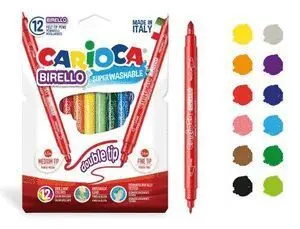 Rotulador Carioca Birello Doble Punta 12 Colores S