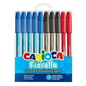 Boligrafo Carioca Fiorella Blister 8+2 Colores Sur