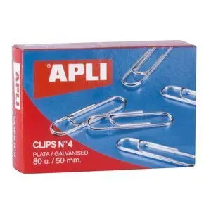 Apli Clips Metalicos Nº 4 50Mm 80 Unidades