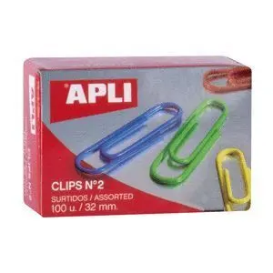 Apli Clips Colores 100 Unid 32Mm