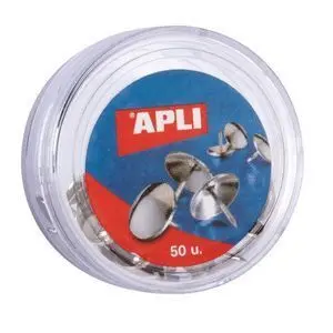 Apli Chinchetas Plateadas Caja 50 Und Rf11725