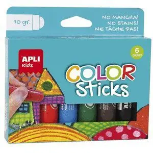 Tempera Solida 6 Colores Apli