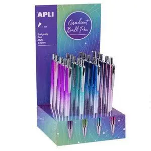 Apli Boligrafo Metal Gradient Ball Pen Azul 1Mm Ref 18982
