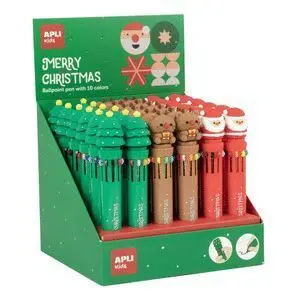 Exp 36 Boligrafos 10 Tintas Navidad Surtidos