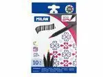 Milan Caja Rotuladores 10 Colores Pincel Brush