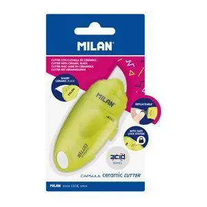 Milan Blister Cutter Capsule Ceramica Amarillo Limon