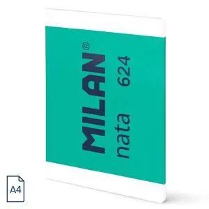 Milan Libreta A4 Encolada Raya 48H Milan Nata 624 Verde