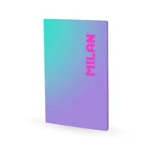 Milan Libreta A4 Encolada Rayada Horizontal 48H de 95Gr Violeta Sunset Pastel
