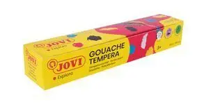 Jovi Caja 5 Temperas Escolar Blanco/Amarillo/Rojo/Azul/Negro