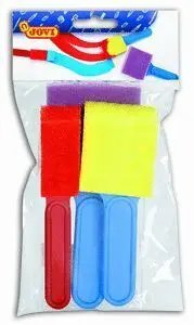 Jovi Bolsa 3 Pinceles Planos de Espuma Grandes