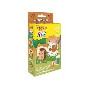 Jovi Play & Fun Kit Pintar con Arena de Colores Animals