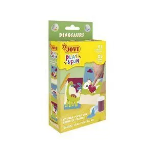 Jovi Play & Fun Kit Pintar con Arena de Colores Dinosaurs
