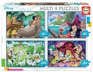 Multi 4 Puzzles Disney Educa