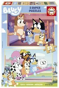 Educa Puzzle Infantil Bluey 2X25 Piezas de Madera