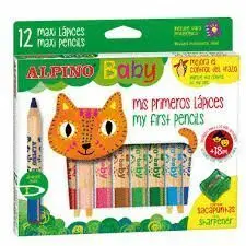 Caja 12 Lapices Colores Alpino Baby