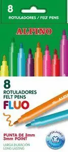 Alpino 8 Rotuladores Fluo Punta 3Mm Larga Duracion