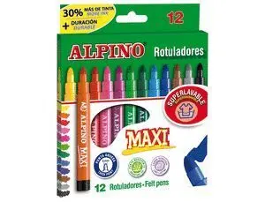 Alpino Rotulador Maxi 12 Colores Surtidos