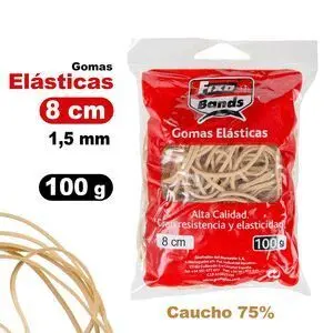 Fixo Bolsa Gomas Elasticas 100G Nº8