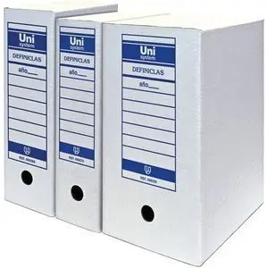 Archivo Definitivo Carton Folio Blanco Fsc Unisyst