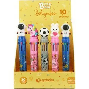 Expositor 20 Boligrafos 10 Colores Tinta Aceite 0,