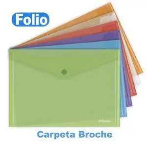 Sobre Pp Transpantes Folio Broche Colores Surtidos