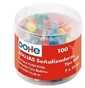 Bote 100 Agujas Señalizadoras 7X22Mm Colores Surti