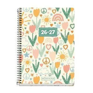 Miquelrius Agenda Escolar 2026/27 A/6 Activa S/V Horizontal Reciclada Peace