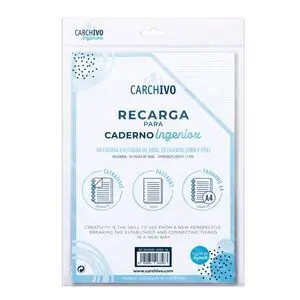 Carchivo Recambio Ingeniox A4 Rallado 100 Gr 50H