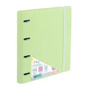 Carchivo Carpeblock Pastel Verde A4 4Anillas 35Mm